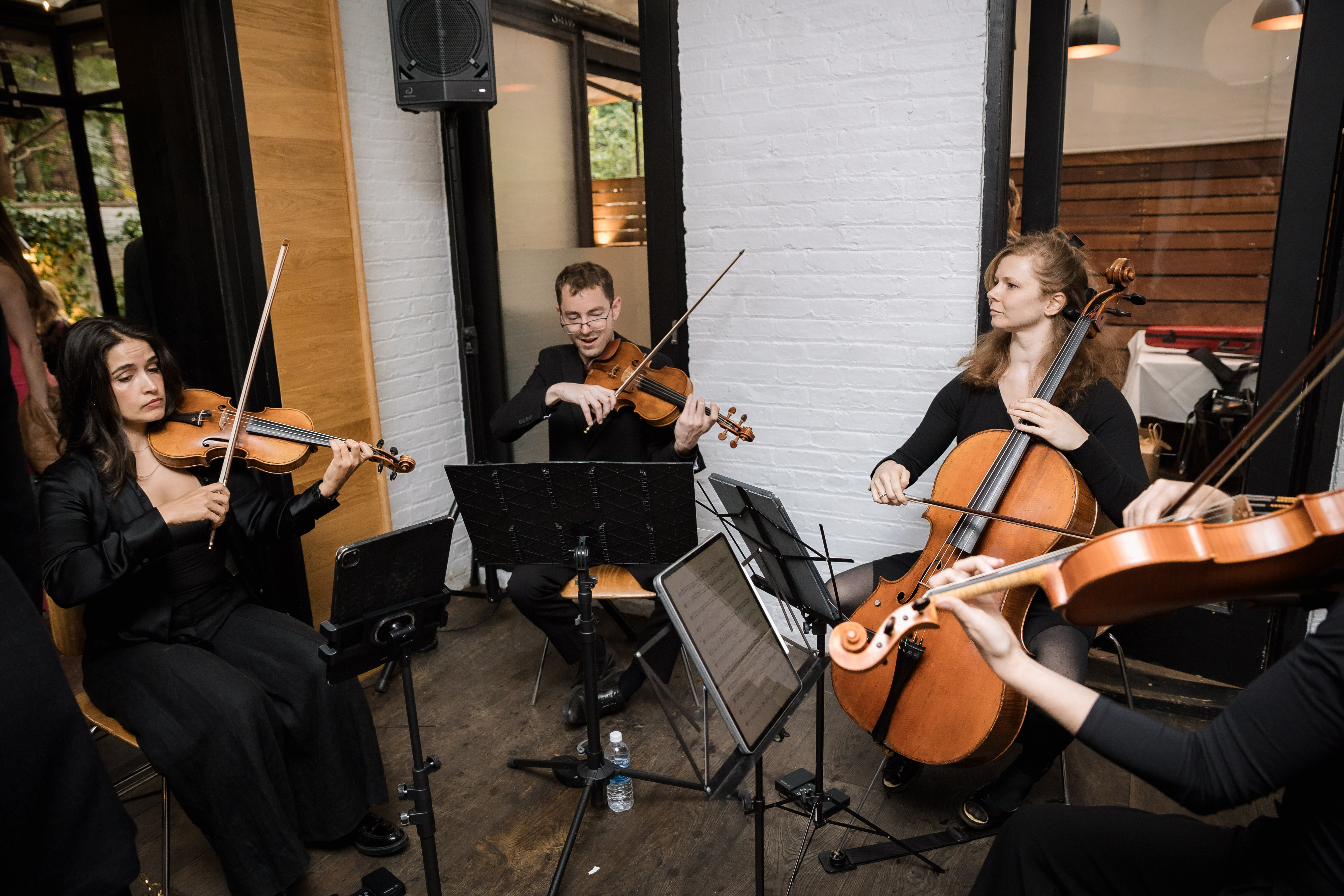 Highline String Quartet performing at a wedding ceremony